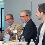 Ann Sullivan, Executive Deputy Commissioner NYS Office for People with Developmental Disabilities; Peter Blanck, University Professor & Chairman of the Burton Blatt Institute; Marco Damiani, CEO AHRC NYC; Josh Tumen, Member Cozen O’Connor Law Firm