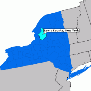 Map of Lewis County, NY