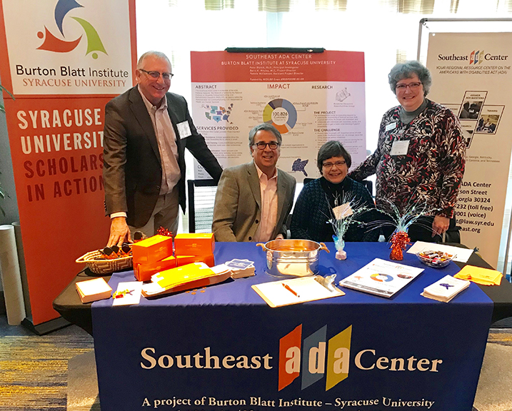 Barry Whaley, Mary Morder and Pam Williamson of the SE ADA Center and Peter Blanck at the State and Local Govt Conference