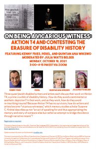 Poster for "On Being A Vicarous Witness" event