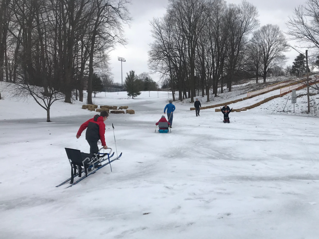 2 adaptive Nordic Sit Skis to Sunnycrest Park