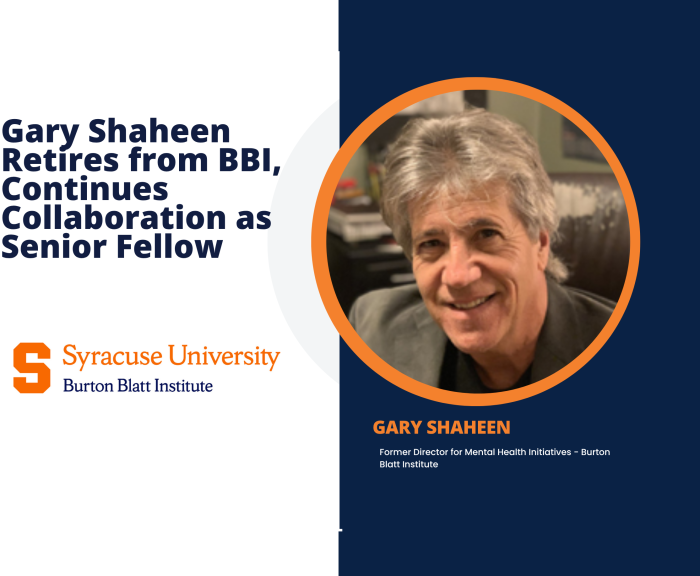 Gary Shaheen Retires from the Burton Blatt Institute, Continues Collaboration as Senior Fellow