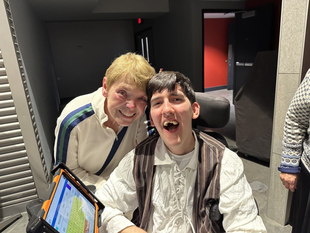 Leo with fellow actor at Redhouse theatre